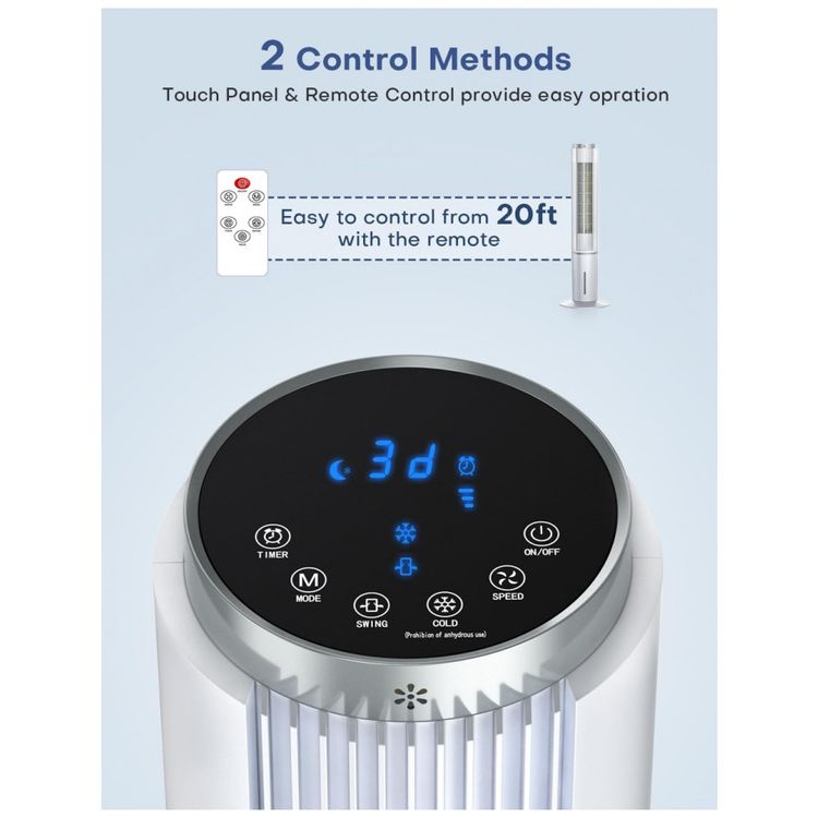 Climatizador-Portatil-com-3-Velocidades-4-Modos-e-foto-1