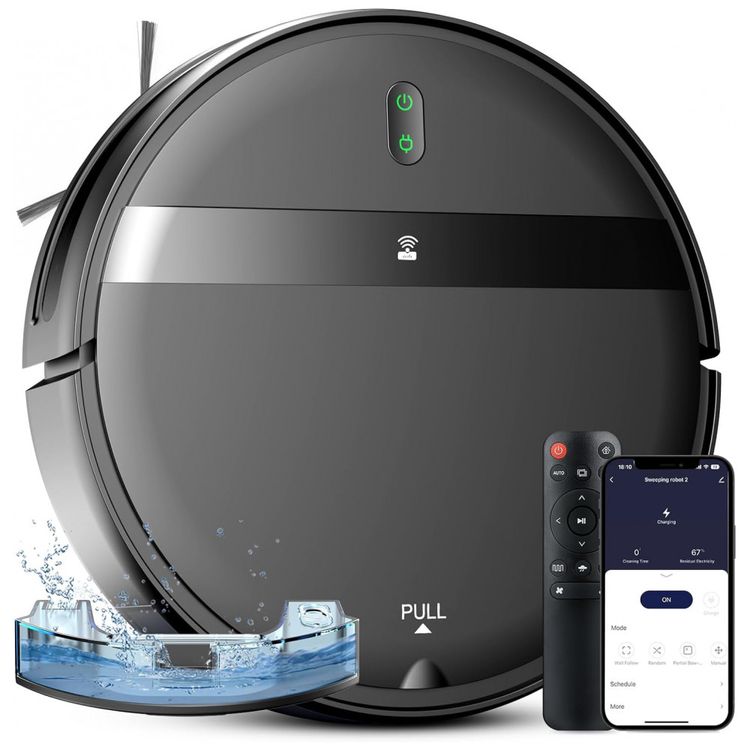 Aspirador-de-Po-Robo-com-Conexao-via-APP-WI-FI-e-Auto-foto-0