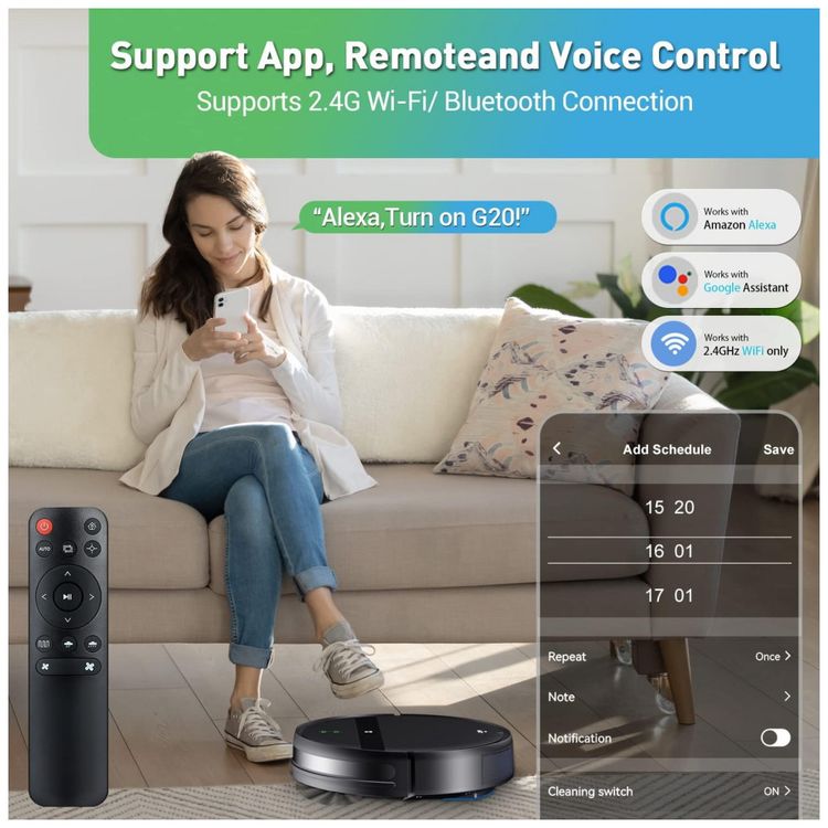 Aspirador-de-Po-Robo-com-Conexao-via-APP-WI-FI-e-Auto-foto-1