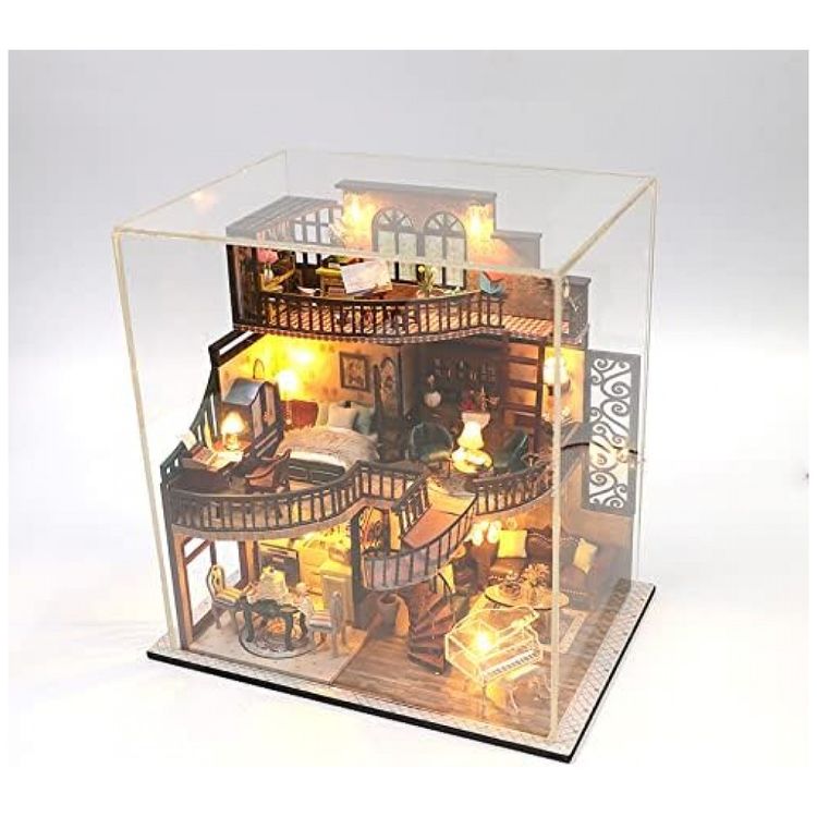 Casa-em-Miniatura-Realista-com-Moveis-de-Madeirae-Musica-foto-5
