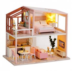 Casa-em-Miniatura-Realista-3D-com-Moveis-de-Madeira-para-foto-0