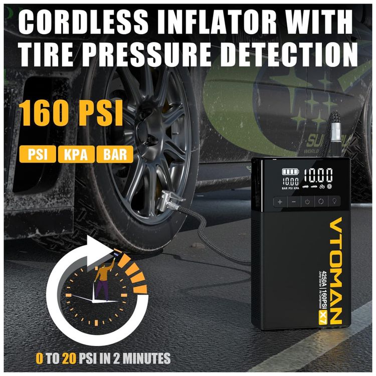 Compressor-de-Ar-Portatil-160-PSI-Recarregavel-com-Display-foto-2
