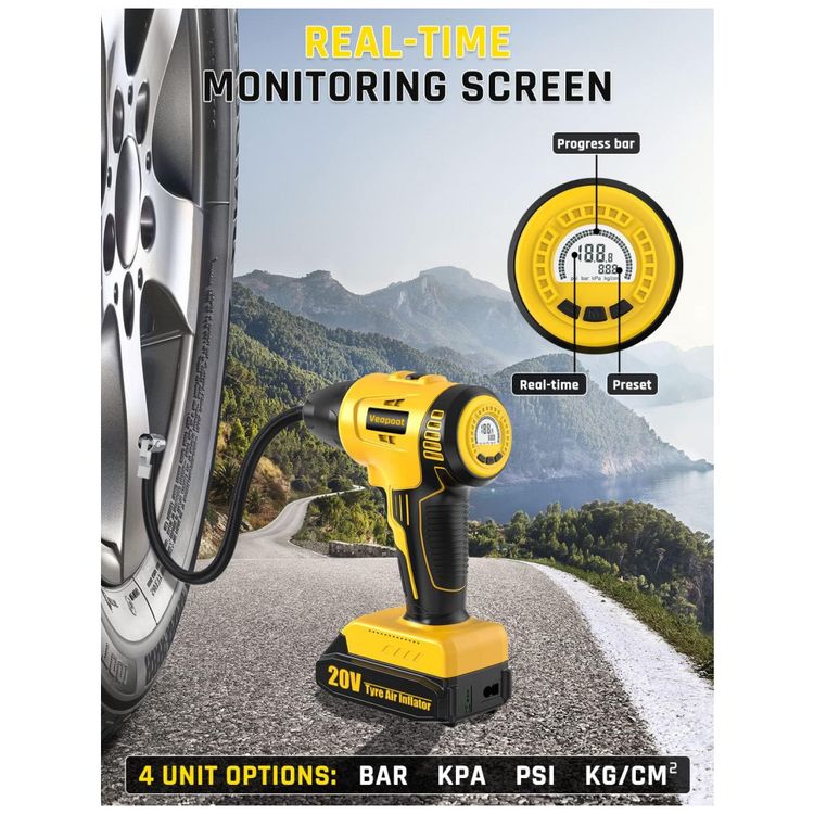 Compressor-de-Ar-Portatil-160-PSI-Recarregavel-com-Tela-LED-foto-2
