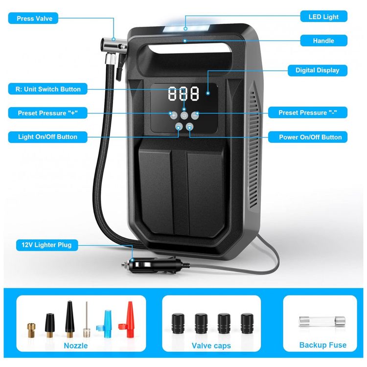 Compressor-de-Ar-com-Fio-Portatil-150-PSI-com-com-Display-foto-1
