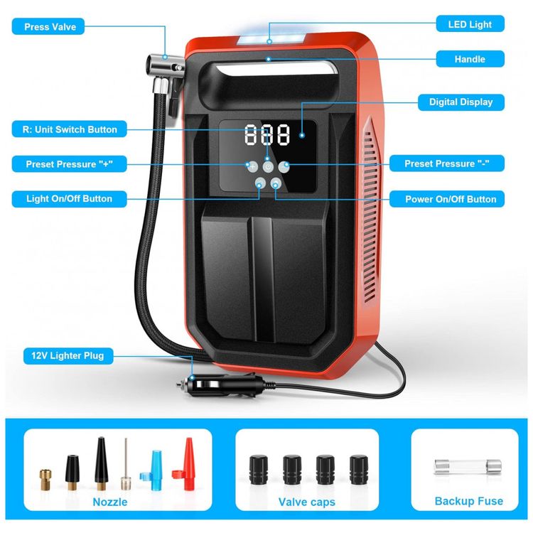 Compressor-de-Ar-com-Fio-Portatil-150-PSI-com-Display-foto-1