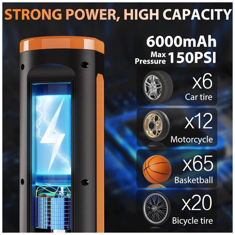 Compressor-de-Ar-Portatil-150-PSI-Recarregavel-com-Tela-LED-foto-2