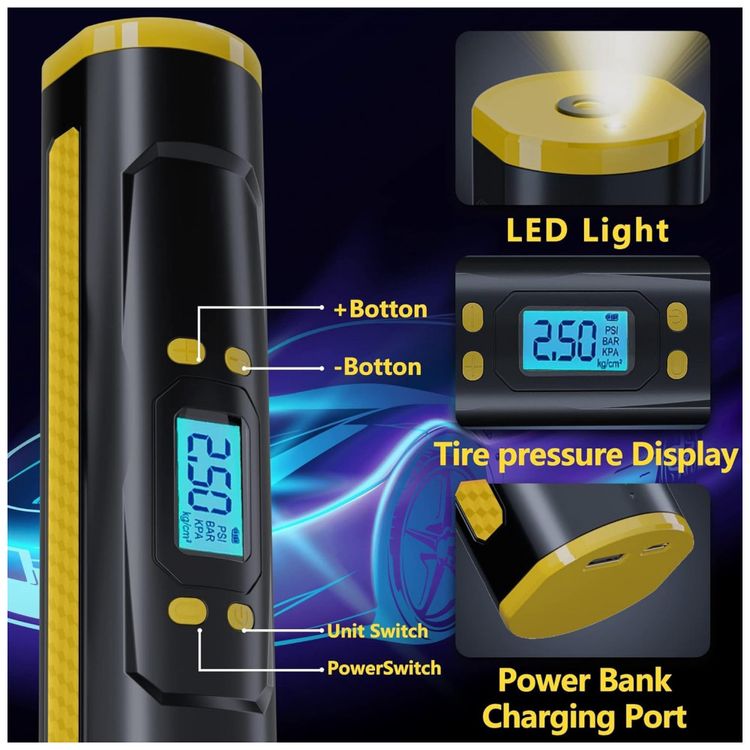 Compressor-de-Ar-Portatil-150-PSI-Recarregavel-com-Tela-LED-foto-4