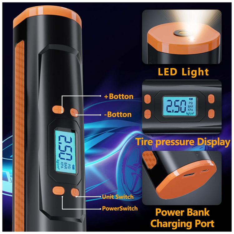 Compressor-de-Ar-Portatil-150-PSI-Recarregavel-com-Tela-LED-foto-5