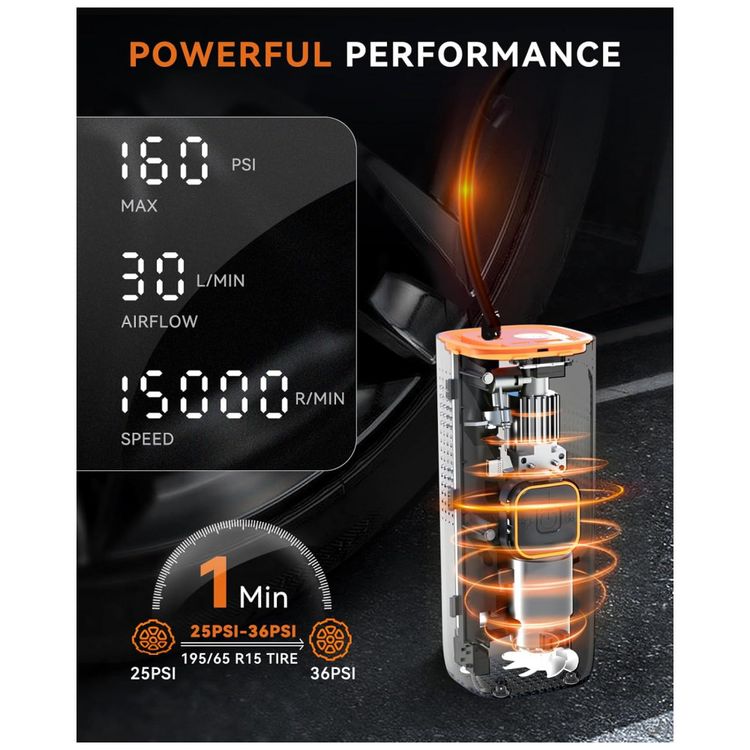 Compressor-de-Ar-Portatil-160-PSI-Recarregavel-com-Tela-foto-1