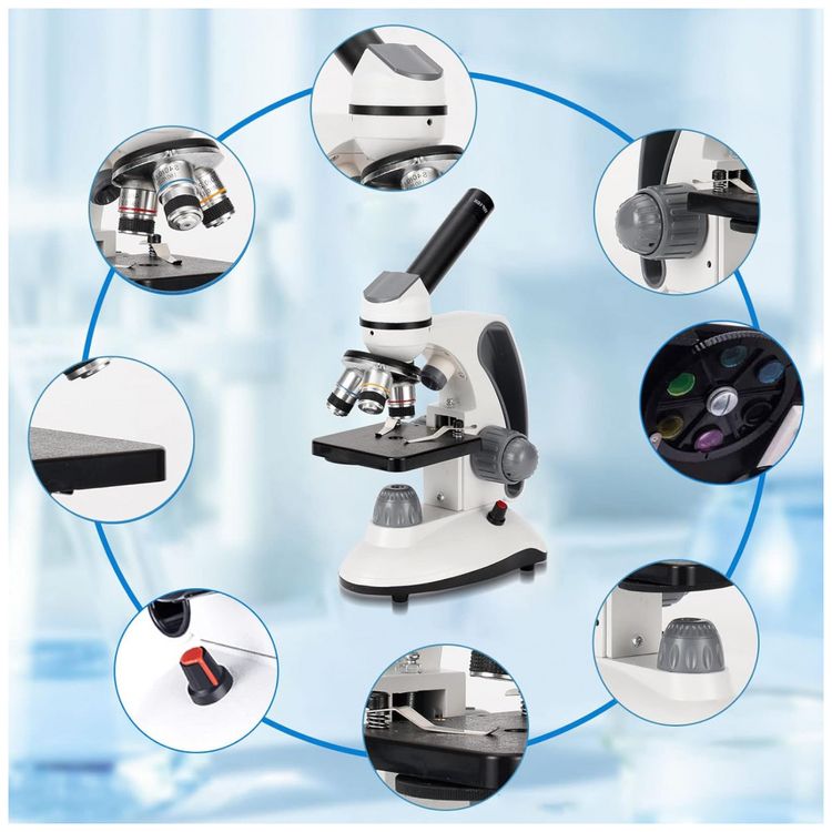 Microscopio-Biologico-100X-2000X-para-Laboratorio-Escolar-foto-1