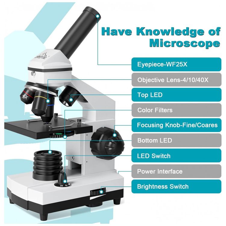 Microscopio-Biologico-Educacional-100x-2000X-com-15-Slides-e-foto-5