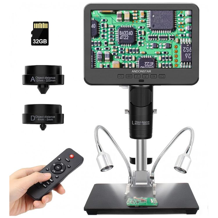 Kit-Microscopio-Biologico-Digital-2000X-HDMI-com-Video-UHD-foto-0