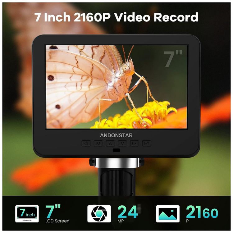 Kit-Microscopio-Biologico-Digital-2000X-HDMI-com-Video-UHD-foto-2
