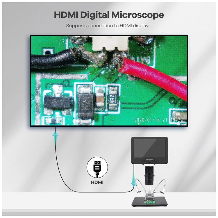 Kit-Microscopio-Biologico-Digital-2000X-HDMI-com-Video-UHD-foto-3