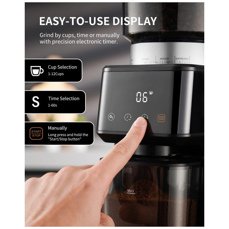 Moedor-de-Cafe-Eletrico-Ajustavel-com-48-Configuracoes-de-foto-1