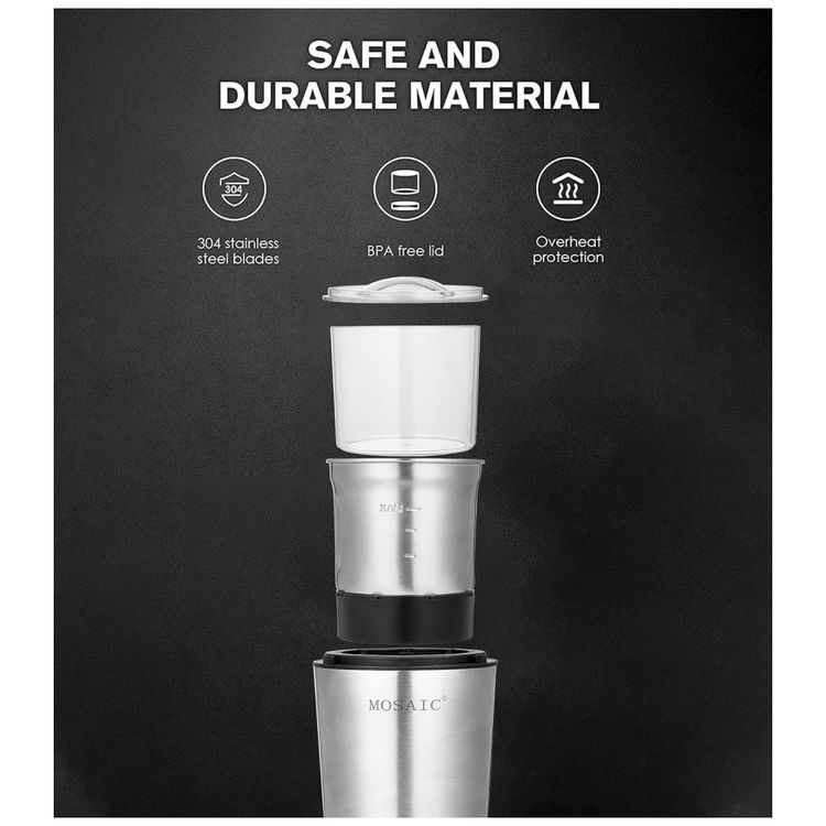 Moedor-de-Cafe-Eletrico-com-2-Tigelas-de-Aco-Inoxidavel-foto-5