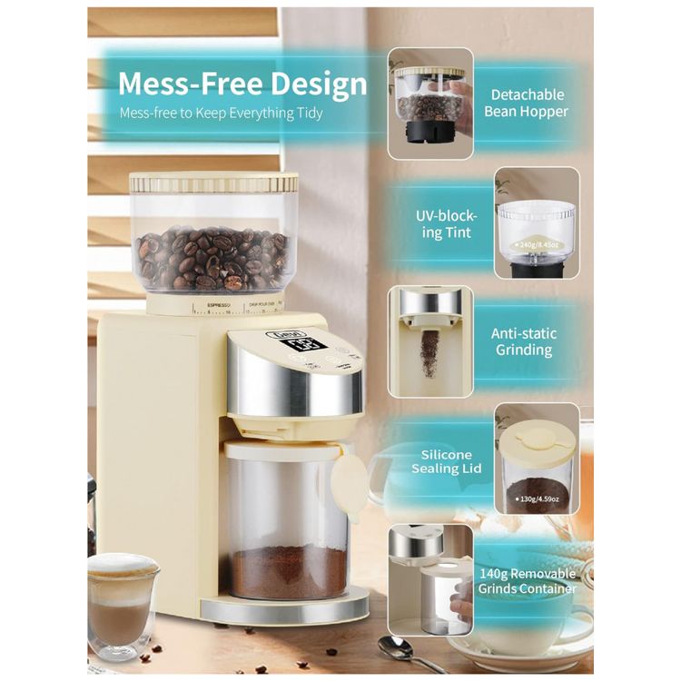 Moedor-de-Cafe-Eletrico-Ajustavel-com-35-Configuracoes-de-foto-5