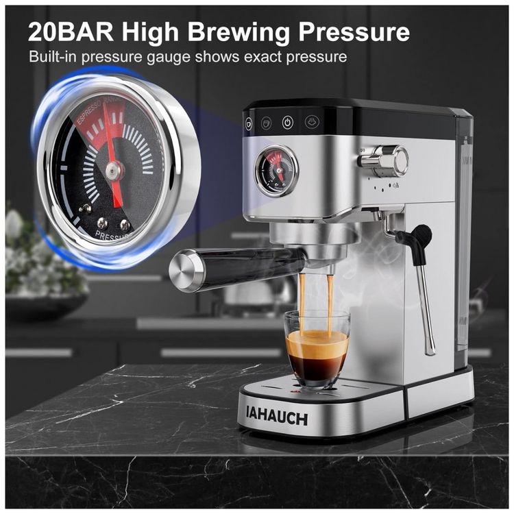 Maquina-de-Cafe-Expresso-Semiautomatica-em-Aco-Inoxidavel-foto-1