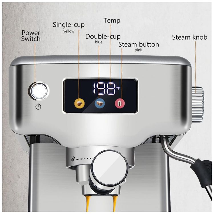 Maquina-de-Cafe-Expresso-20-Bar-em-Aco-Inoxidavel-com-Bocal-foto-1