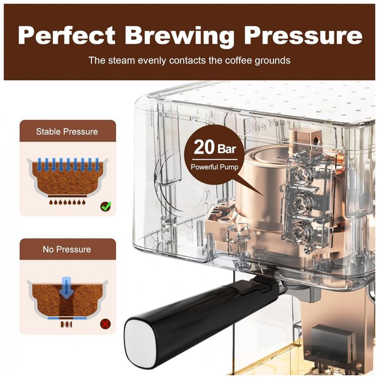 Maquina-de-Cafe-Expresso-em-Aco-Inoxidavel-com-Bocal-de-foto-2