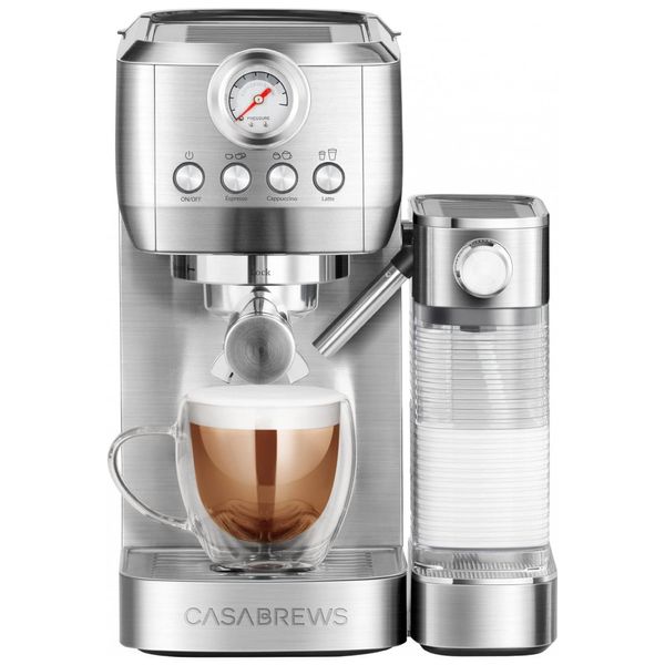Maquina-de-Cafe-Expresso-em-Aco-Inoxidavel-com-Bocal-de-foto-0