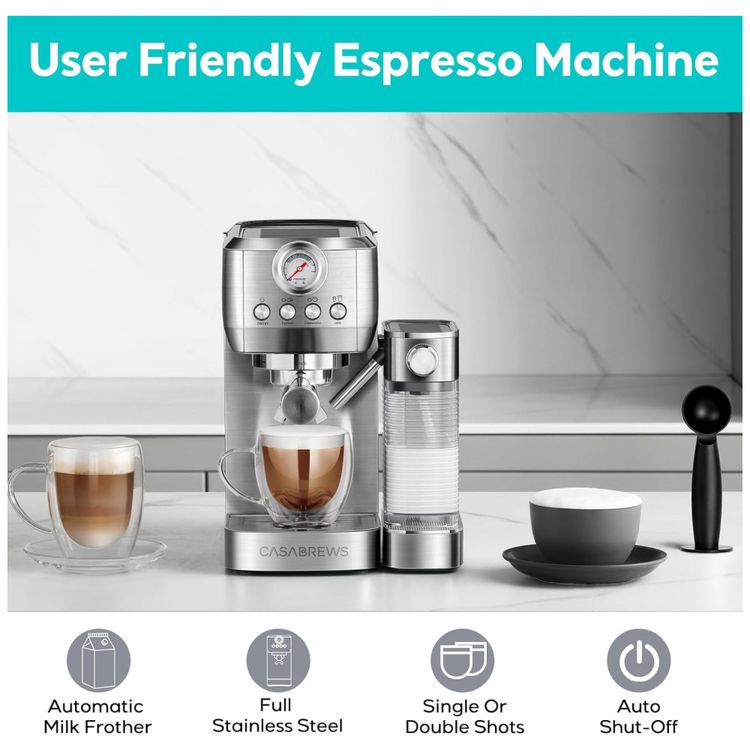 Maquina-de-Cafe-Expresso-em-Aco-Inoxidavel-com-Bocal-de-foto-1
