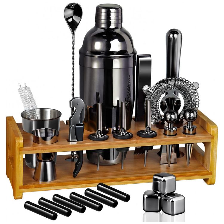 Kit-Bartender-Profissional-26-Pecas-em-Aco-Inoxidavel-com-foto-0