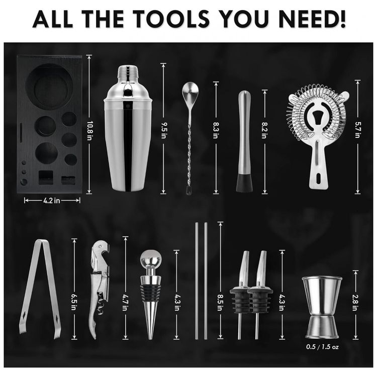 Kit-Bartender-Profissional-15-Pecas-em-Aco-Inoxidavel-com-foto-4