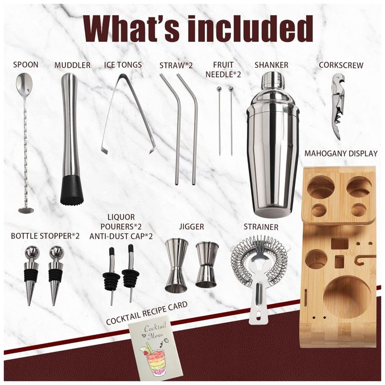 Kit-Bartender-Profissional-18-Pecas-em-Aco-Inoxidavel-com-foto-1