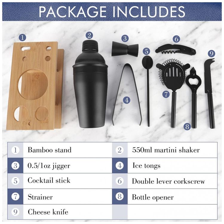 Kit-Bartender-Profissional-9-Pecas-em-Aco-Inoxidavel-com-foto-1