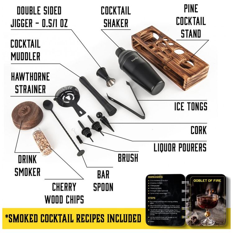 Kit-Bartender-Profissional-13-Pecas-em-Aco-Inoxidavel-com-foto-1