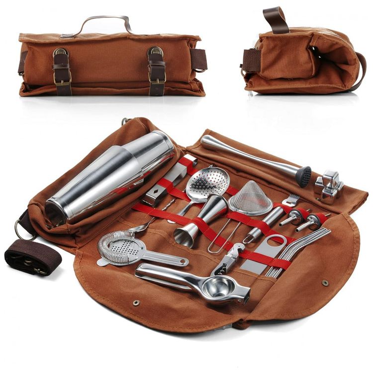 Kit-Bartender-Profissional-25-Pecas-em-Aco-Inoxidavel-com-foto-0