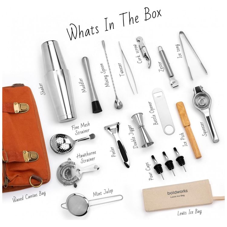 Kit-Bartender-Profissional-20-Pecas-em-Aco-Inoxidavel-com-foto-1