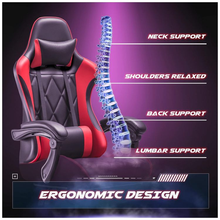 Cadeira-Gamer-Reclinavel-e-Giratoria-com-Apoio-para-Lombar-foto-3