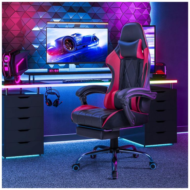 Cadeira-Gamer-Reclinavel-e-Giratoria-com-Apoio-para-Lombar-foto-5