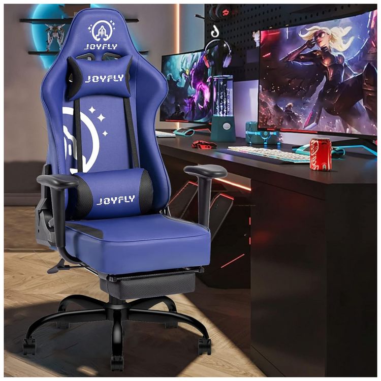 Cadeira-Gamer-Ergonomica-com-Apoio-para-Pes-e-para-Cabeca-foto-1