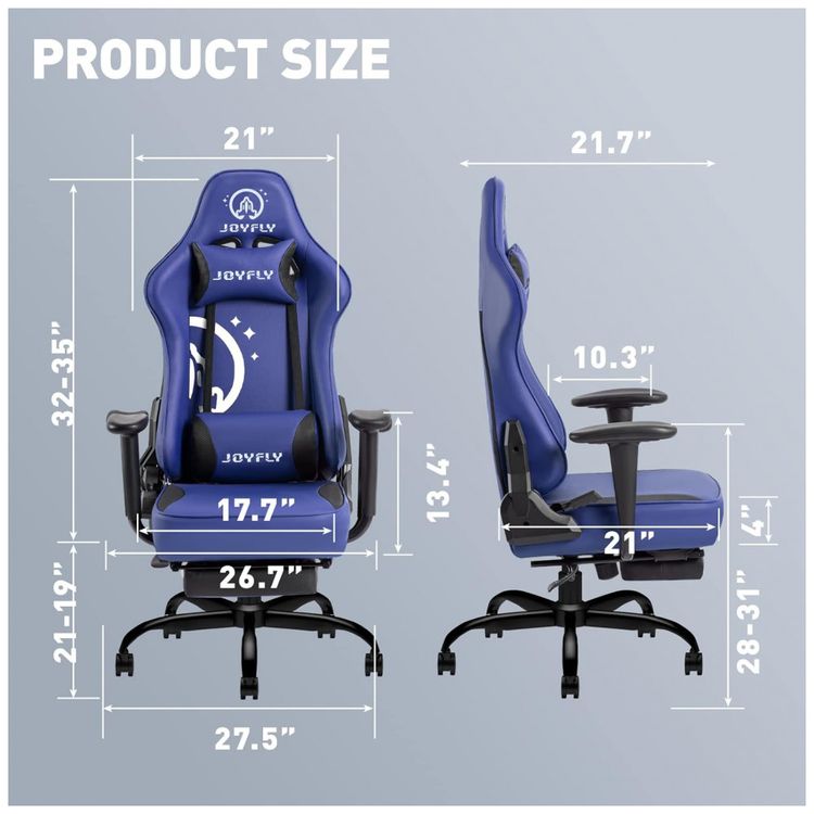 Cadeira-Gamer-Ergonomica-com-Apoio-para-Pes-e-para-Cabeca-foto-2