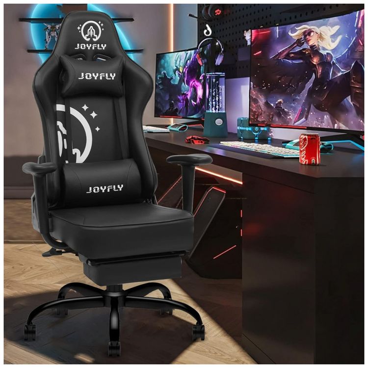 Cadeira-Gamer-Ergonomica-com-Apoio-4D-para-Pes-Cabeca-e-foto-1