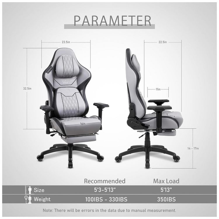 Cadeira-Gamer-Reclinavel-e-Giratoria-com-Apoio-para-Lombar-foto-2