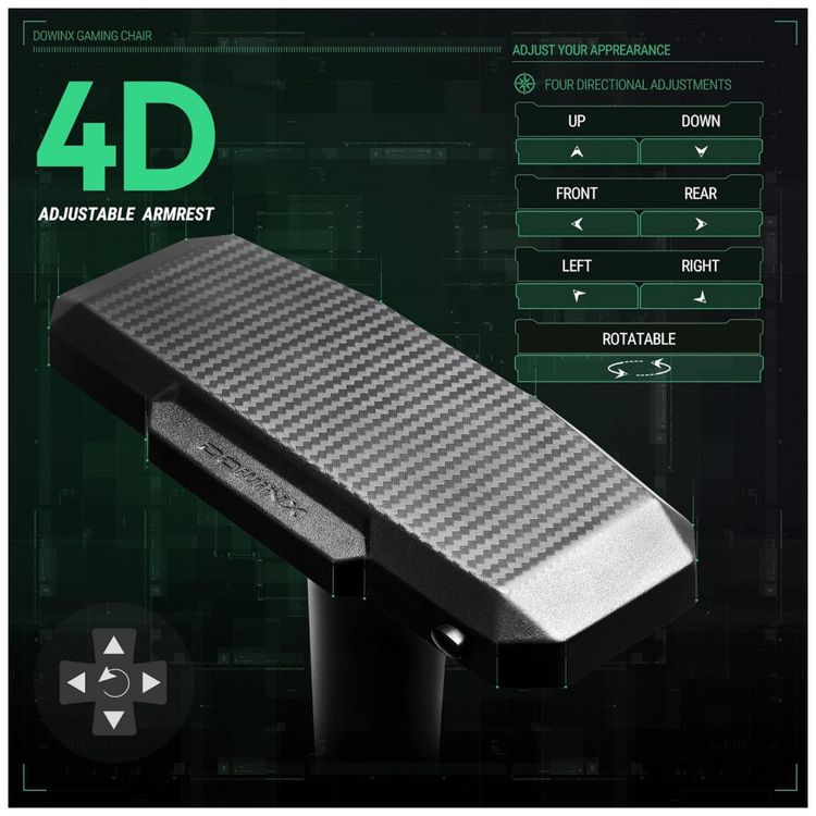 Cadeira-Gamer-Ergonomica-em-Couro-Sintetico-com-Apoio-4D-foto-3