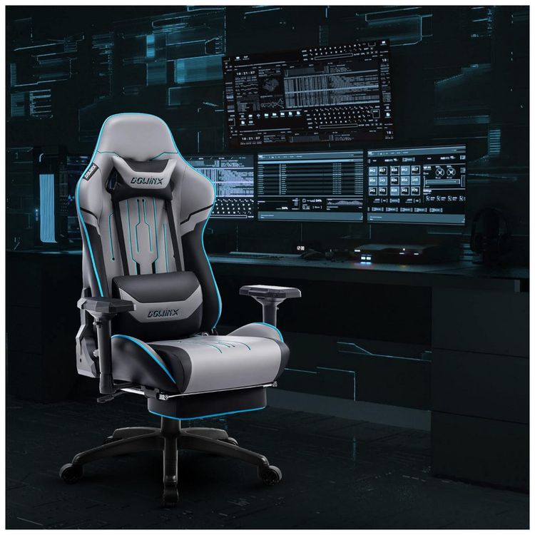 Cadeira-Gamer-Ergonomica-em-Couro-Sintetico-com-Apoio-4D-foto-1