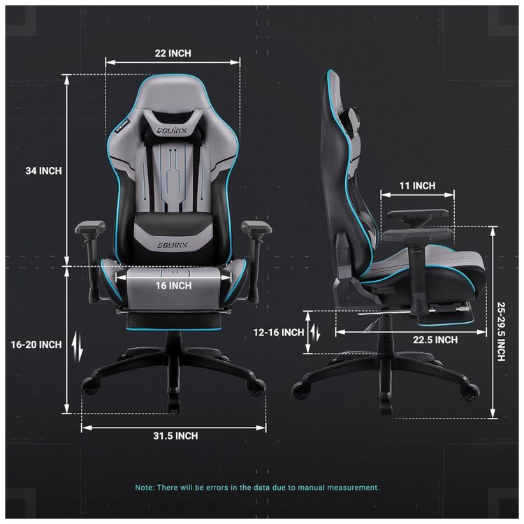 Cadeira-Gamer-Ergonomica-em-Couro-Sintetico-com-Apoio-4D-foto-2
