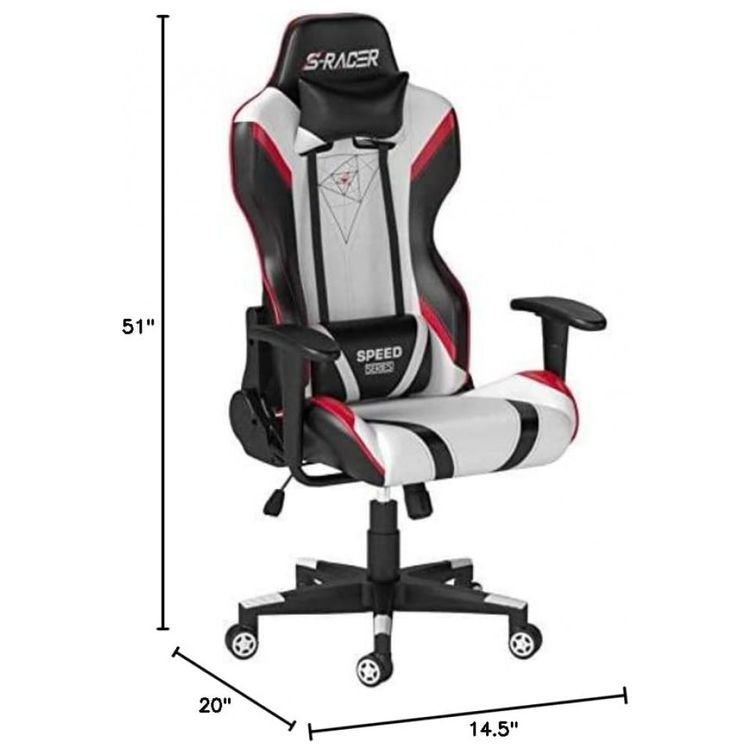 Cadeira-Gamer-Giratoria-Ergonomica-com-Apoio-para-Lombar-e-foto-2