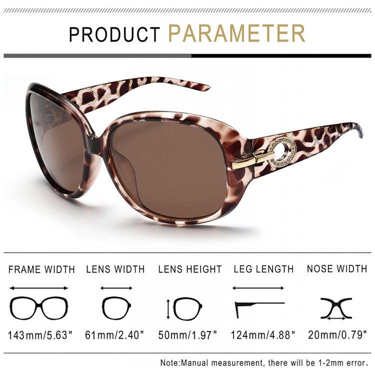 Oculos-de-Sol-Feminino-com-Protecao-UV-Joopin-A05-Marrom-foto-3