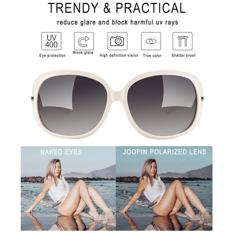 Oculos-de-Sol-Feminino-com-Protecao-UV-Joopin-A06-Bege-foto-2