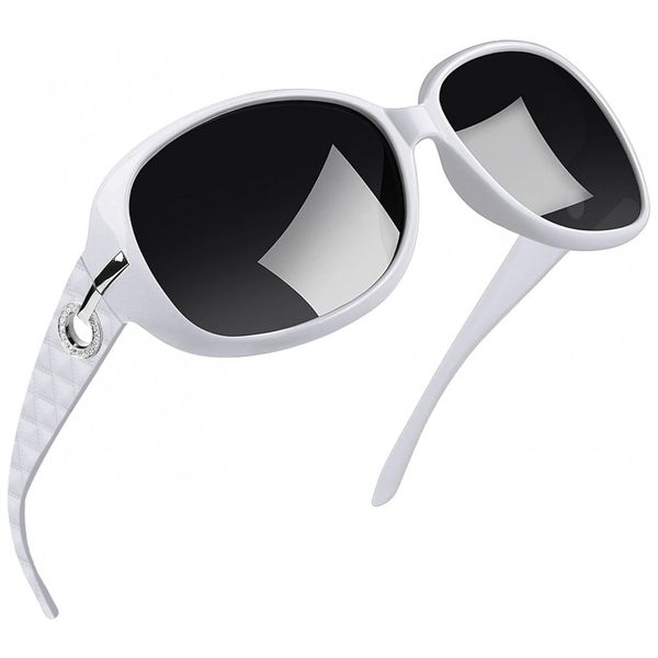 Oculos-de-Sol-Feminino-com-Protecao-UV-Joopin-A11-Branco-e-foto-0
