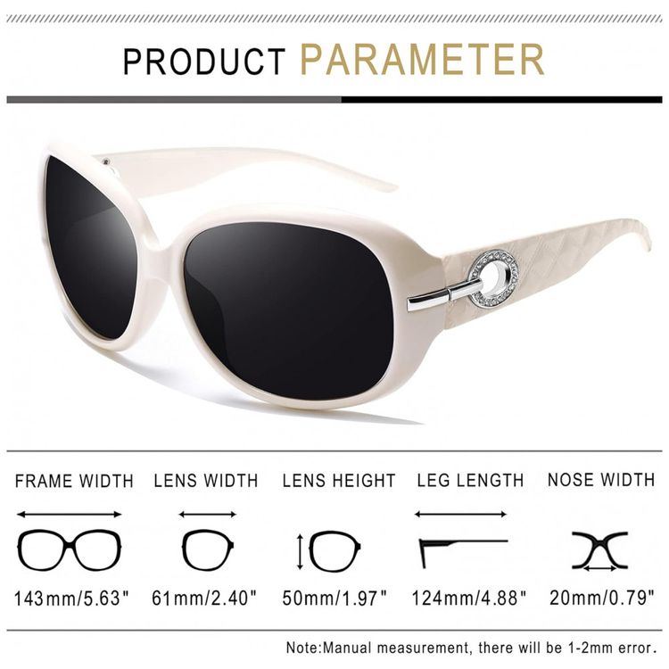 Oculos-de-Sol-Feminino-com-Protecao-UV-Joopin-A06-Bege-foto-3