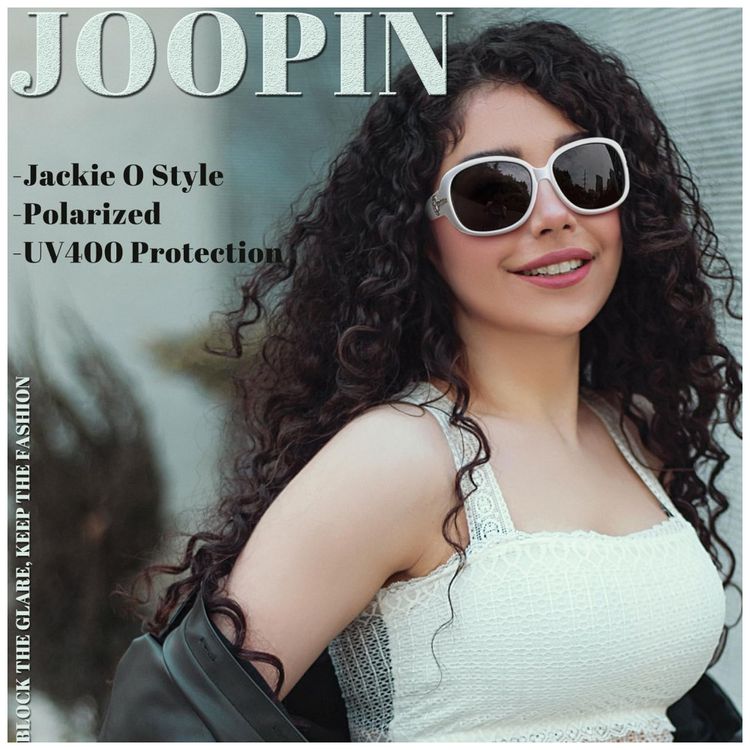 Oculos-de-Sol-Feminino-com-Protecao-UV-Joopin-A11-Branco-e-foto-1