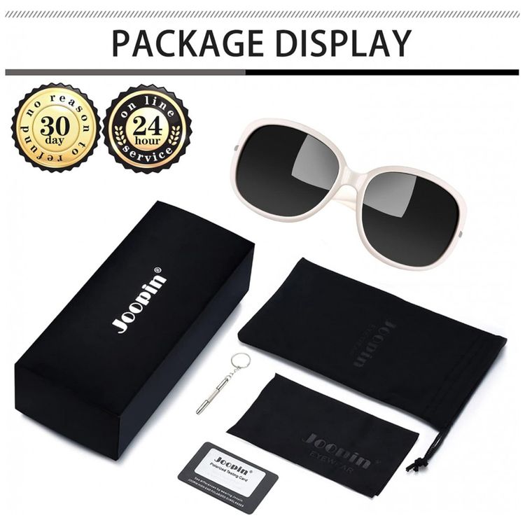 Oculos-de-Sol-Feminino-com-Protecao-UV-Joopin-A06-Bege-foto-4