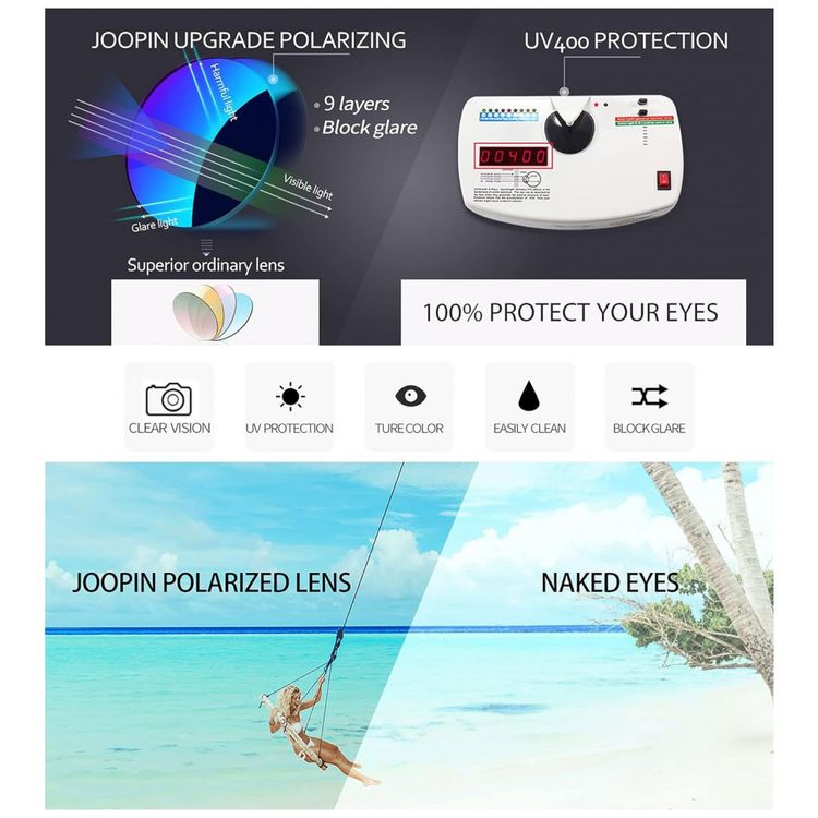 Oculos-de-Sol-Feminino-com-Protecao-UV-Joopin-A18-Marrom-foto-3